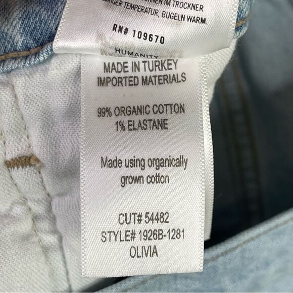 Citizens of Humanity Olivia Jeans Women's 25 Blue Slim Straight High Rise Light - Picture 9 of 14